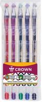 Набор гелевых ручек Crown Hi-Jell Color (0.35мм) 5шт, 30 уп. (HJR-500SET/5)