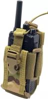 Тактическая сумка чехол для рации Baofeng Retevis Kenwood TYT Abbree, универсальный подсумок для радиостанции, Multicam с песочным