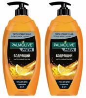 Гель для душа мужской Palmolive MEN Бодрящий Цитрусовый Заряд 3 в 1 для тела, волос и лица