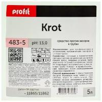 PROFIT Жидкость для устранения засоров в трубах Krot (Крот), 5 л