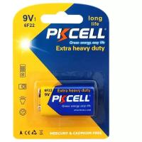 Батарейка PKCELL Extra Heavy Duty Крона/6F22, в упаковке: 1 шт