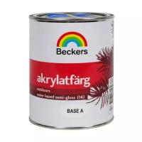 Краска акриловая Beckers Akrylatfarg влагостойкая полуматовая бесцветный 9 л