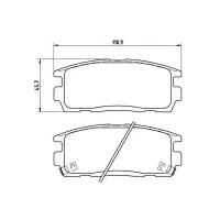 Дисковые тормозные колодки задние Daewoo 96626075 для Chevrolet Captiva (4 шт.)