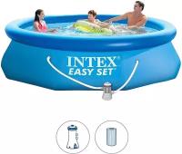 INTEX Надувной бассейн 28112 Intex Easy Set 244*76 см, картриджный фильтр 28112