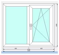 ПВХ окна ш1200*в1000