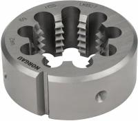 Плашка М42х4.5 мм с поднутрением NORGAU Industrial метрическая, для нарезания резьбы с крупным углом профиля 60, по DIN223, HSS, диаметр 75 мм