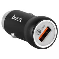 Автомобильное зарядное устройство (в прикуриватель) HOCO z4 QC2.0, один порт USB, 5V, 2.1A, черная, 6957531046486