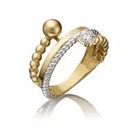 Кольцо с кристаллами swarovski из жёлтого золота 01-5345-00-501-1130-38 PLATINA, размер 18