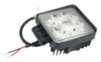 Маяк Фара светодиодная MK1007A (рабочий свет, кв. мет. корп. 9 LED по кругу, 27W) WHITE (маяк)