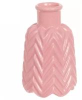 Ваза из керамики «Crispy-Голди» 15,5см цвет розовый