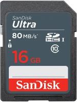 Карта памяти 16Gb - SanDisk SDHC Class 10 UHS-I SDSDUNS-016G-GN3IN