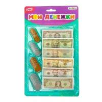 ZABIAKA Игрушечный игровой набор «Мои покупки»: монеты, бумажные деньги (доллары)