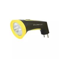 Фонарь LED3804M1 (фонарь аккум 220В, желтый/черный, 5 LED, SLA, пластик, коробка) Ultraflash