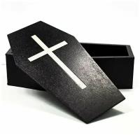 Гроб-шкатулка черный с крестом
