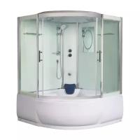 Душевая кабина, WELTWASSER Emmer 15055-2, прозрачное стекло, высокий поддон, 150х150 см, белый