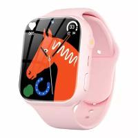 Смарт часы детские Smart Baby Watch Y58 4G, Wi-Fi/Детские смарт часы с кнопкой SOS/Умные часы для детей с GPS геолокацией/Часы для детей наручные/Детские часы с видеозвонком и прослушкой/Детские часы телефон (розовый)
