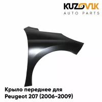 Крыло переднее правое для Пежо Peugeot 207 (2006-2009)