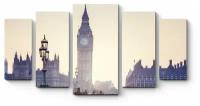Модульная картина Биг-Бен на закате, Лондон 100x55