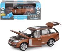 Машина металлическая Range Rover, 1:26, открываются двери, капот, багажник, световые и звуковые эффекты, цвет оранжевый