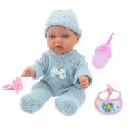 Пупс 1 TOY Baby Doll в голубом, 28 см, Т14114