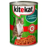 Влажный корм для кошек Kitekat Домашний обед, с кроликом 410 г (кусочки в соусе)