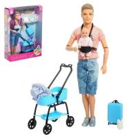 Кукла-модель с малышом, с коляской, с аксессуарами, микс