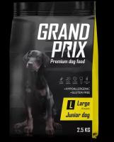 Сухой корм для щенков собак крупных пород GRAND PRIX Large Junior с курицей, 2,5 кг