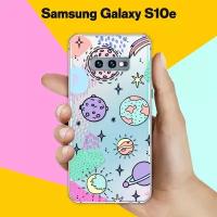 Силиконовый чехол на Samsung Galaxy S10e Узор из планет / для Самсунг Галакси С10е