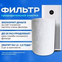 Фильтр для очистителя воздуха Xiaomi mi air purifier 4 PRO предварительной очистки, одноразовый. 5 шт. в комплекте