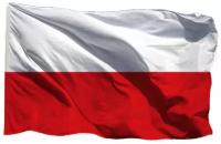 Флаг Польши на сетке, 70х105 см - для уличного флагштока