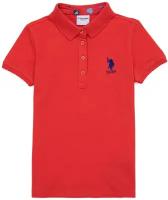 Поло U.S. POLO ASSN., хлопок, размер 4-5 (104-110), красный