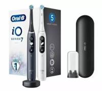 Электрическая зубная щетка Oral B iO Series 7 White Alabast и Black Onyx, набор из 2 штук