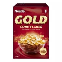 Готовый завтрак Nestle Gold Corn Flakes, кукурузные хлопья хрустящие по 330 г