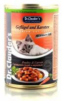 Dr. Clauder`s 415 гр консервы для кошек с домашней птицей и морковью