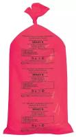 120 литров мешки для мусора 50 шт. плотные пакеты для утилизации медицинских отходов, красные, класс В,700 x 1100 мм