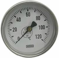 Термометр Wika от 0 до 120 гр С 40 мм диаметр циферблата 80 мм