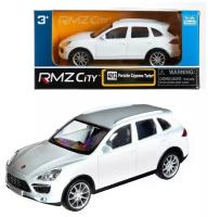 Машинка металлическая Uni-Fortune RMZ City Porsche Cayenne Turbo, без механизмов, цвет белый, 1 шт