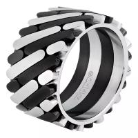Кольцо плетеное Zippo, размер 20.4, черный, серебряный