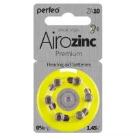 Батарейки Perfeo ZA10/6BL Airozinc Premium, 6шт в упаковке