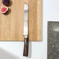 Нож кухонный КНР Veral, хлебный, 20,5 см, дамасская сталь