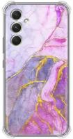 Дизайнерский силиконовый с усиленными углами чехол для Гэлакси А54 5Ж / Samsung Galaxy A54 5G Мрамор розовый