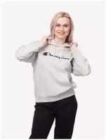 Худи Champion. CHAMPION Hooded Sweatshirt 114919-EM028 женское, цвет серый, размер XS