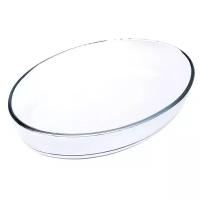 Форма для выпечки стекло, 24.5х35.1 см, 3 л, овальная, Borcam, 59074