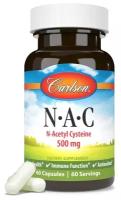 Carlson Labs N-Acetyl cysteine 500 мг - антиоксидант без глютена в капсулах