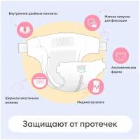 Подгузники для новорожденных NappyClub Premium NB, 3-5 кг, 80 шт