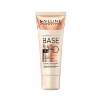 Eveline Cosmetics матирующая база под макияж с эффектом сияния Base Full HD 4в1, 30 мл, 40 г, розовый