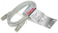 Патч-корд Hama H-20140 STP cat5E, 1.5 м, серый, RJ-45 (m)-RJ-45 (m)