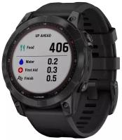 GARMIN FENIX 7 Sapphire Solar титановый черный DLC с черным ремешком