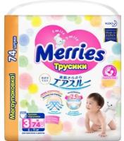 Трусики MERRIES (Мерриес) размер M (6-11 кг) 74 шт