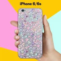 Силиконовый чехол на Apple iPhone 6/6s Розовые цветы / для Эпл Айфон 6/6с